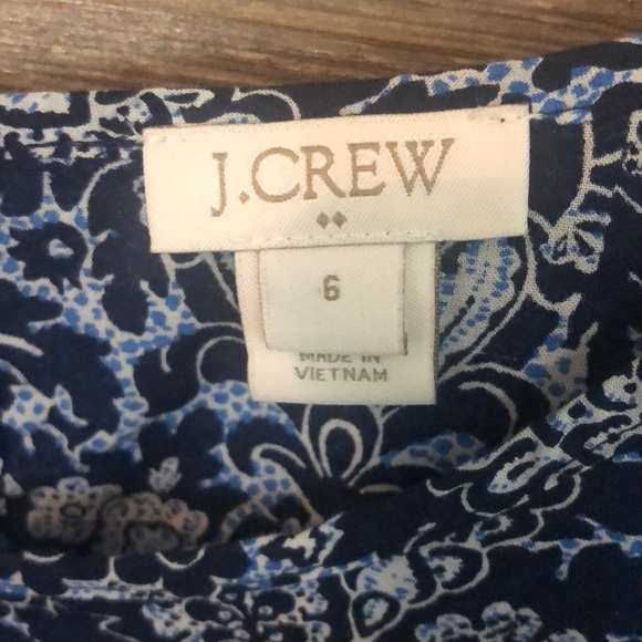J. Crew Printed Ruffle Sleeve Top Size 6 - Picture 4 of 6